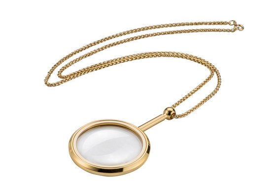 Schmucklupe vergoldet